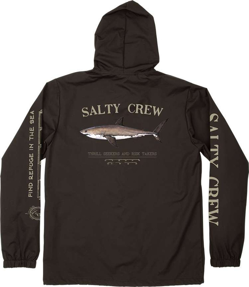 Salty Crew Bruce Snap Jacket - Black - TackleDirect