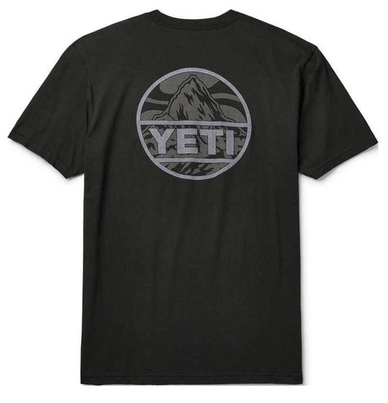 YETI Mountain Badge Short Sleeve T-Shirts - TackleDirect