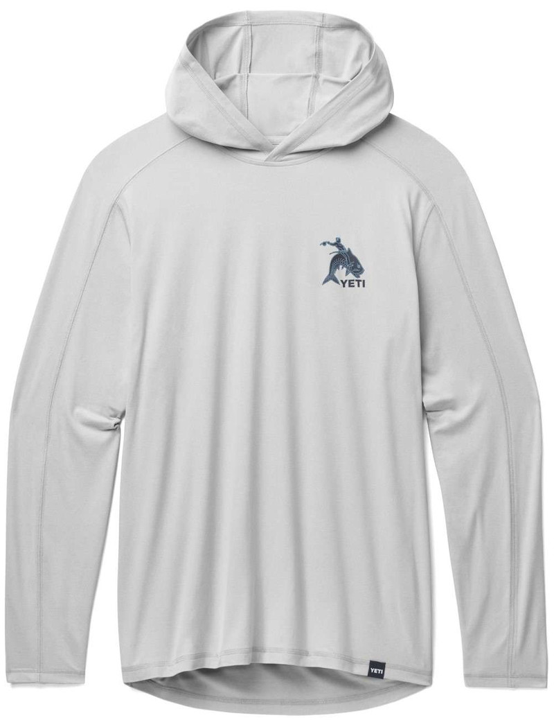 YETI Tarpon Long Sleeve Sunshirt - White - TackleDirect