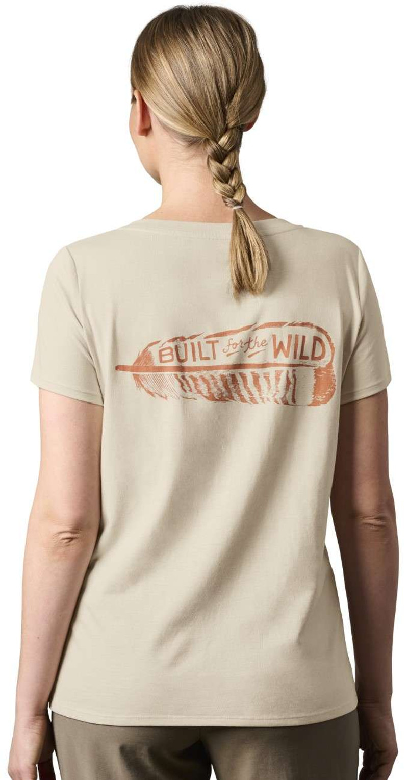 Yeti Womens Turkey Feather SS V-Neck - Sand - TackleDirect