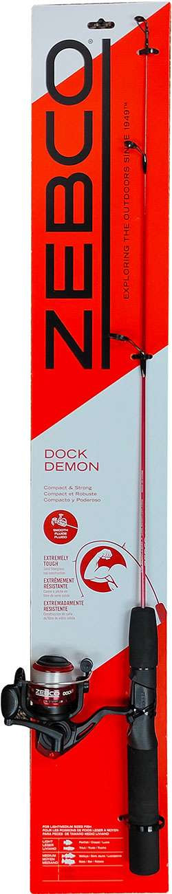 Zebco DOCKRDSP301M Dock Demon Spinning Combo 30 in. Red