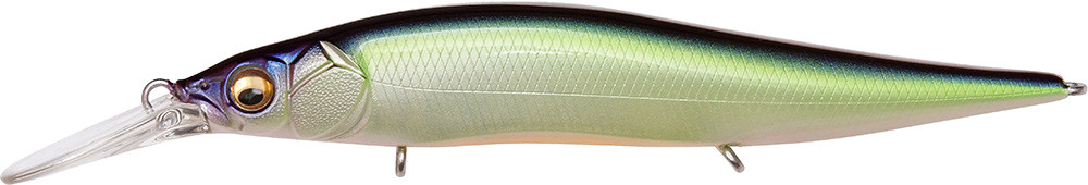 Hand-Painted Megabass Vision 110-Style Suspending Jerkbait - Elegy Bone 