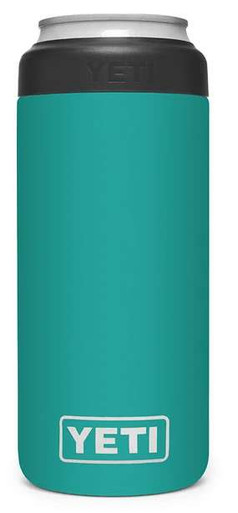 YETI Rambler Colster Slim Can Insulator - Aquifer Blue - TackleDirect