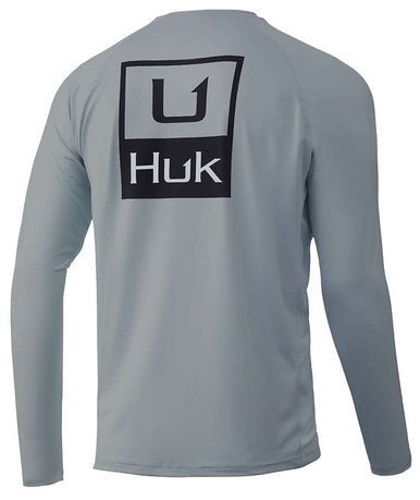 Huk Hukd Up Pursuit Long Sleeve Shirt - Sharkskin - Medium