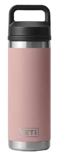 YETI Rambler 18-fl oz Stainless Steel Water Bottle with Chug Cap, Sandstone  Pink at