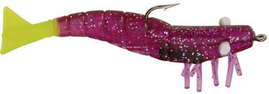 DOA Shrimp Standard 1/4oz 3in 3 Pack 350 Purple/Chartreuse