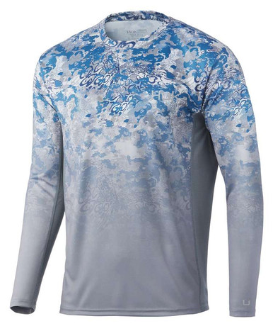 Huk Icon X Tide Change Fade Long Sleeve Shirt - The Edge - Small