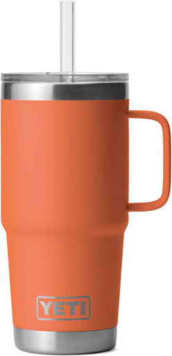 YETI Rambler 25oz Mug with Straw Lid - Clay - TackleDirect