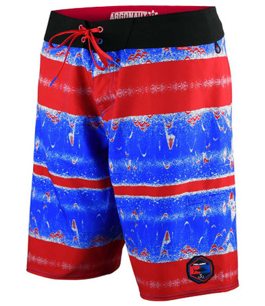 Pelagic Argonaut Boardshorts - Sonar Stripe Red 40