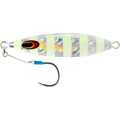 Nomad Design Gypsea Jig - 80g - Silver Glow Stripe - TackleDirect