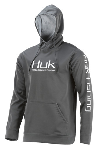 Huk Performance Hoodie - Iron - M - TackleDirect