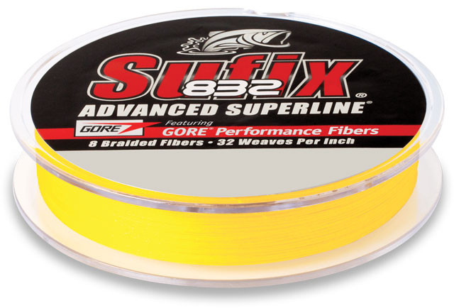 Sufix 832 Advanced Superline 6 Lb, 600 Yards, Hi Vis Yellow - 660-206Y 