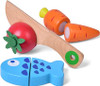 12 PIECES WOODEN PRETENT CUTTING PLAY FOOD SET