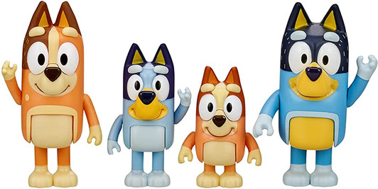 BLUEY AND FRIENDS 4 PK FAMILY FIGS