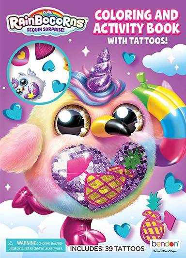 RAINBOCORNS ACTIVITY BOOK 48 PG W/ 25 TATTOOS