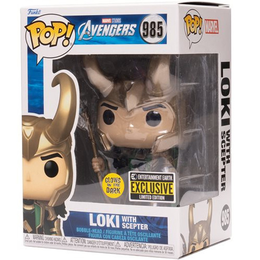 LOKI WITH SCEPTER #985 AVENGERS FUNKO POP EXCLUSIVE