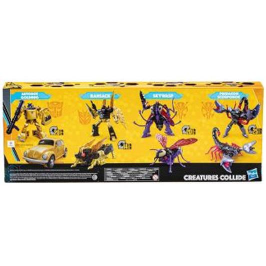 BUZZWORTHY BUMBLEBEE CREATURES COLLIDE TRANSFORMERS 4 PACK