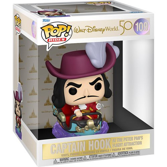 CAPTAIN HOOK AT THE PETER PAN'S FLIGHT ATTRACTION #109 WALT DISNEY WORLD 50TH ANNIVERSARY FUNKO POP