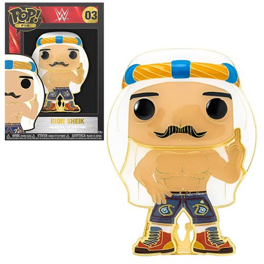 IRON SHEIK #03 WWE LARGE ENAMEL POP PIN