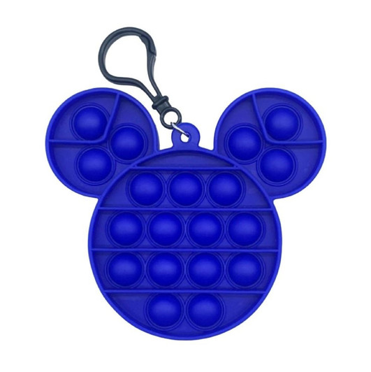 MICKEY MOUSE POPPER FIDGET KEYCHAIN BLUE