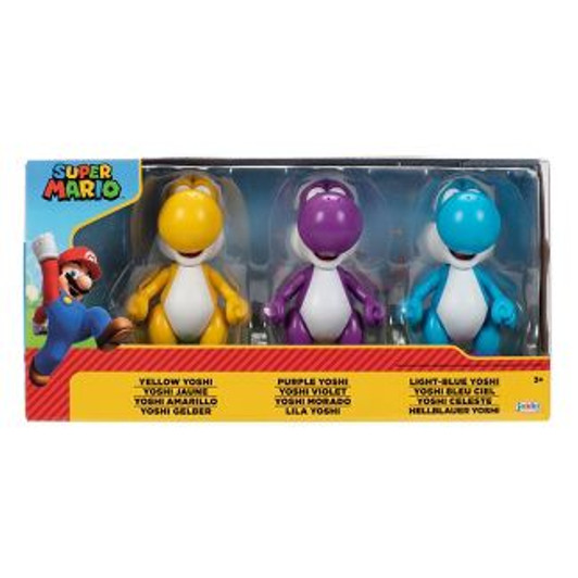 NINTENDO SUPER MARIO YELLOW YOUSHI,PURPLE YOUSHI, LIGHT BLUE YOUSHI ACTION FIGURES- PK