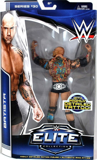 BATISTA WWE ELITE SERIES 30 BACK TATTOO VARIANT