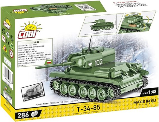 TANK T-34-85 HISTORICAL COLLECTION WWII (286 PIECES) # 2716 COBI