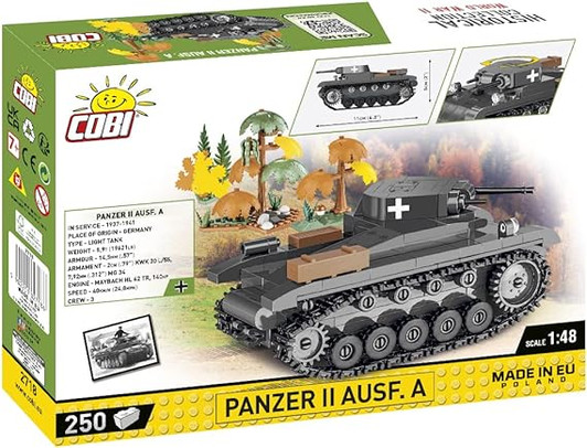 PANZER II AUSF.A HISTORICAL COLLECTION WWII (250 PIECES) # 2718 COBI