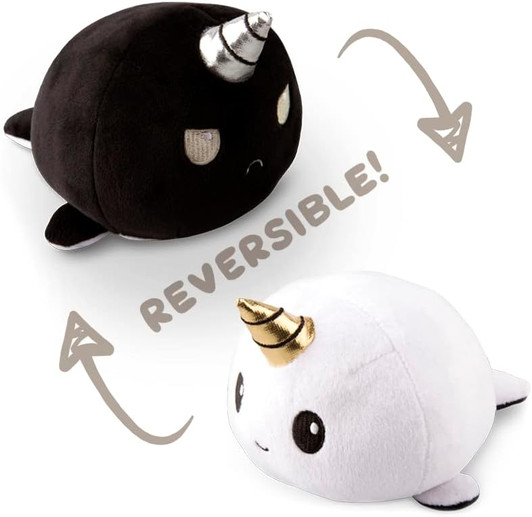 REVERSIBLE NARWHAL PLUSHIE WHITE+BLACK