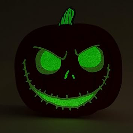 THE NIGHTMARE BEFORE CHRISTMAS JACK-O'-LANTERN GLOW-IN-THE-DARK CROSSBODY PURSE - ENTERTAINMENT EARTH EXCLUSIVE