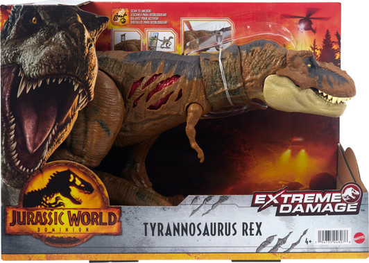 TYRANNOSAURUS REX EXTREME DAMAGE JURASSIC WORLD DOMINION FIGURE