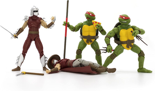 TMNT COMIC ELITE FOOT SOLDIER/SHREDDER VS. RAPHAEL/DONATELLO DIAMOND PX 40TH ANNIVERSARY EXCLUSIVE