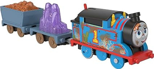 THOMAS & FRIENDS MOTORIZED TOY TRAIN CRYSTAL CAVES BATTERY-POWERED ENGINE WITH CARGO BY FISHER PRICE