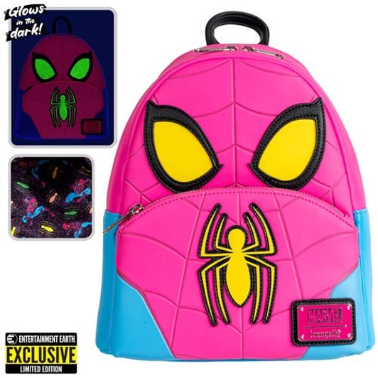 SPIDER-MAN GLOW IN THE DARK LOUGEFLY MINI-BACKPACK EXCLUSIVE