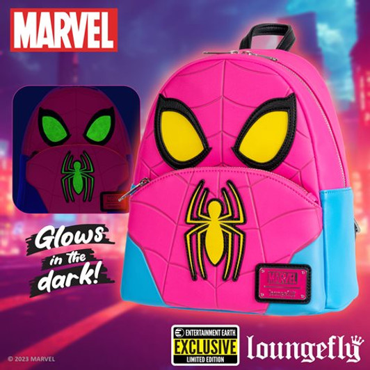 SPIDER-MAN GLOW IN THE DARK LOUGEFLY MINI-BACKPACK EXCLUSIVE