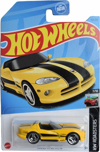 DODGE VIPER RT/10 YELLOW BLACK STRIPE HW ROADSTERS 7/10 2023