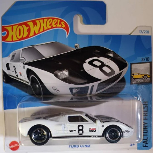 FORD GT40 HOT WHEELS FACTORY FRESH 2/10; SHORT CARD VERSION