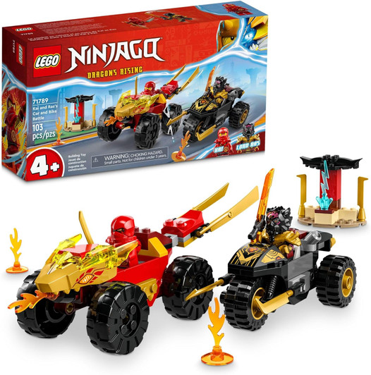 KAI AND RAS'S CAR AND BIKE BATTLE #71789 DRAGONS RISING NINJAGO LEGO 103 PCS