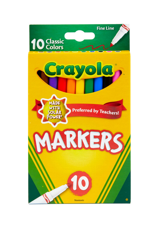 CLASSIC FINE LINE CRAYOLA MARKERS 10 COUNT