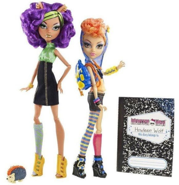 CLAWDEEN WOLF AND HOWLEEN WOLF MONSTER HIGH WEREWOLF SISTER PACK ORIGINALS