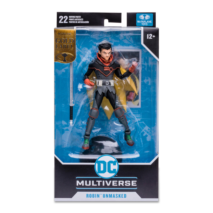 ROBIN GOLD LABEL UNMASKED (DAMIAN WAYNE) INFINITE FRONTIER MCFARLANE DC MULTIVERSE