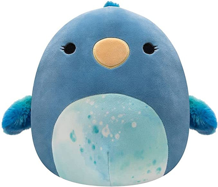 ZIPP BLUE PARROT WITH LIGHT BLUE BELLY SQUISHMALLOW 11 INCHES