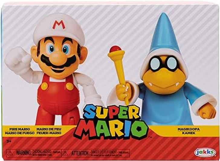 FIRE MARIO & MAGIKOOPA MARIO BROTHERS ACTION FIGURES