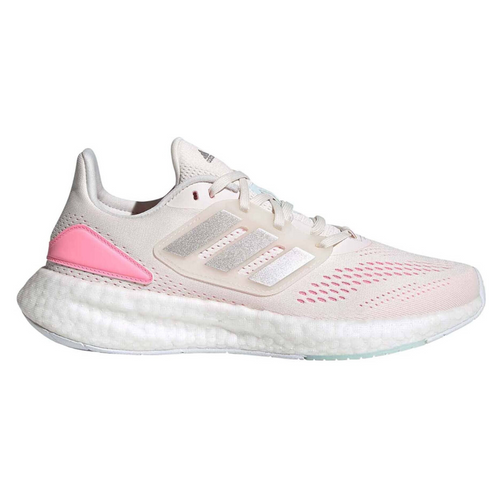 Adidas PureBoost 22 "Cloud White Silver Metallic Beam Pink"