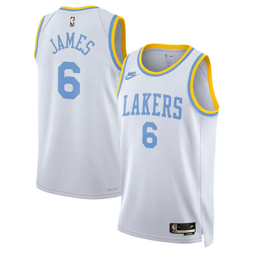 Los Angeles Lakers LeBron James White Swingman Jersey