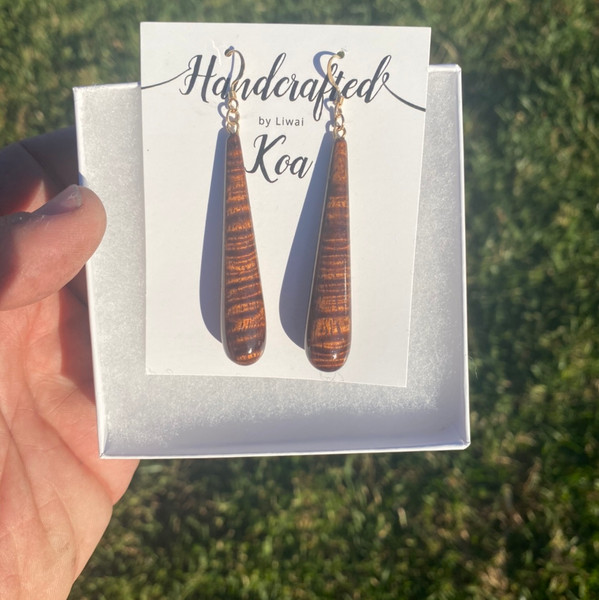 Handmade Koa Earrings KE6