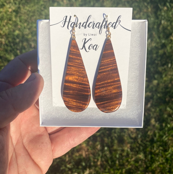 Handmade Koa Earrings KE7