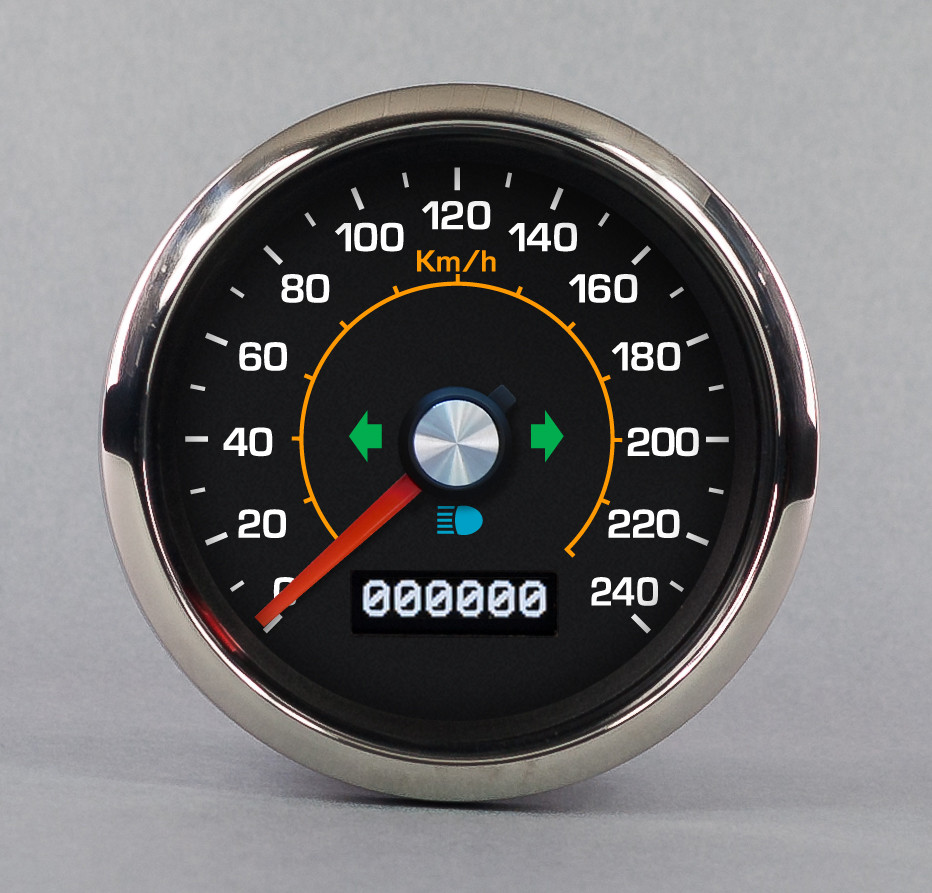 M-102 SPEEDOMETER 240 Km/h 3-7/16