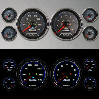 CFR BLUE  6 GA KIT 4-3/8 SPEEDO AND TACH