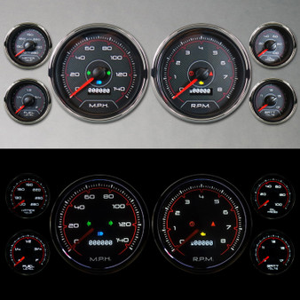 CFR RED 6  GA KIT 4-3/8 SPEEDO AND TACH 